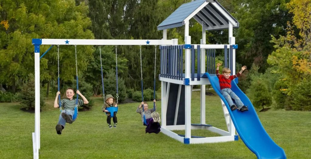 quality swingsets for little kids Playset with slide - Model "Solar"