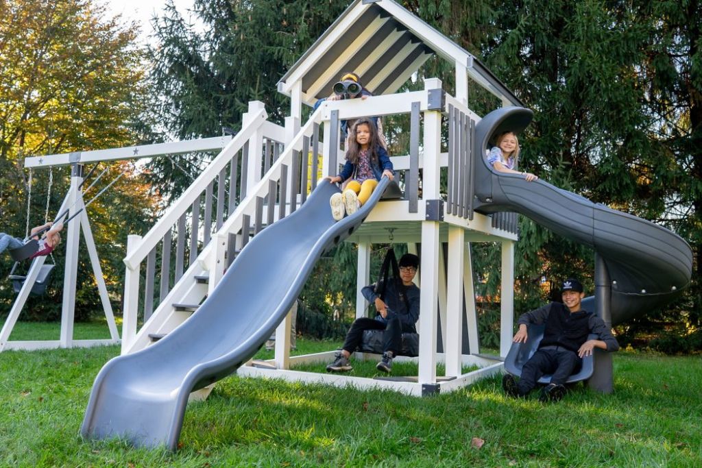 Gray and white swingset color combinations