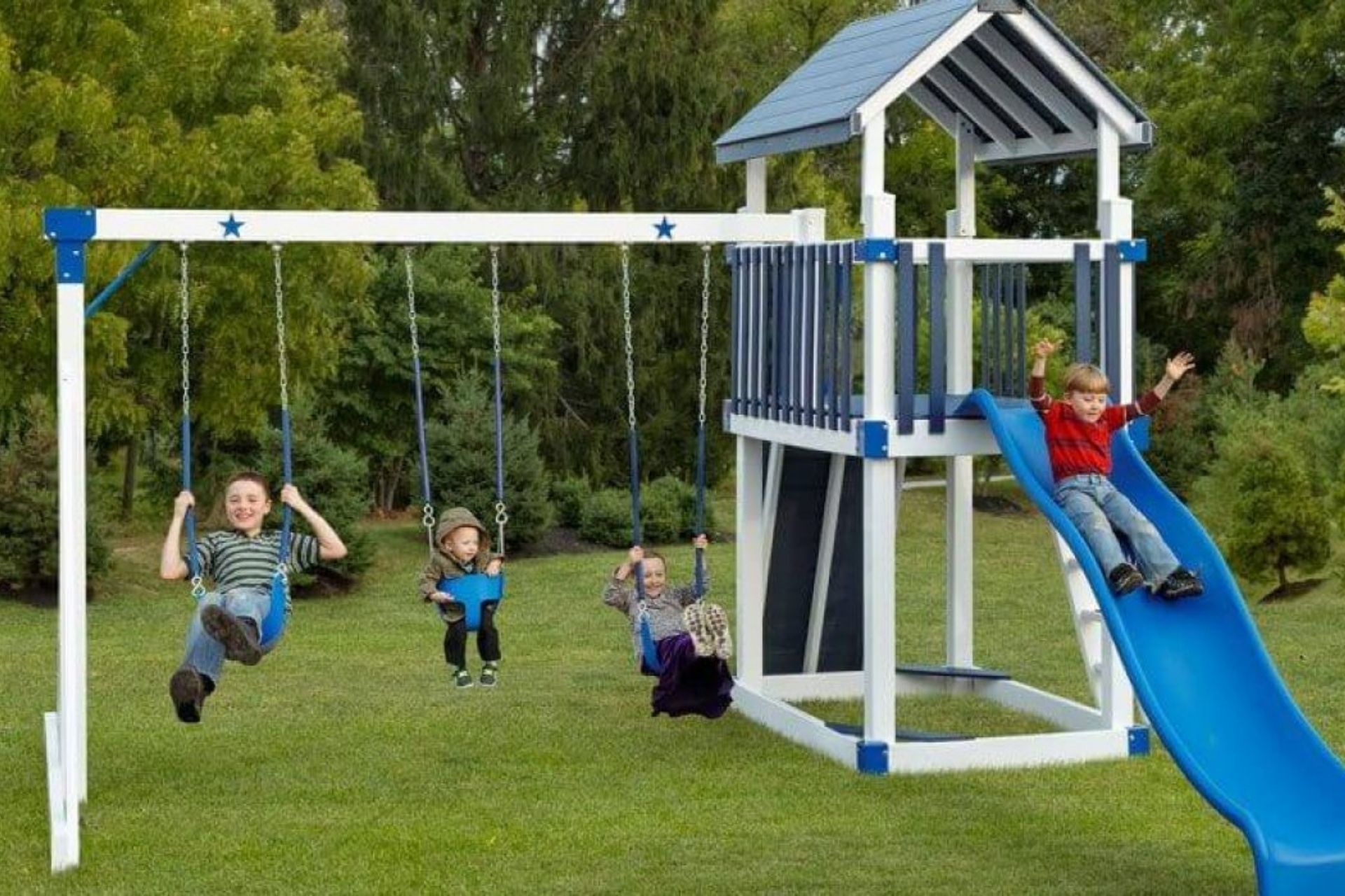 fun swing sets for growing children