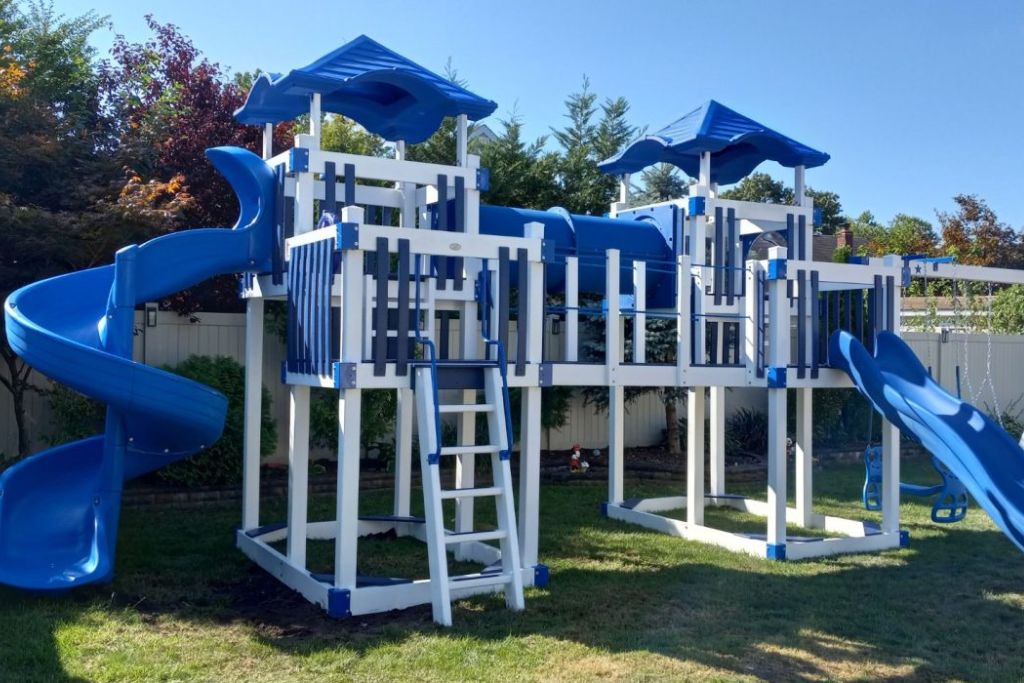 Milky Way Climber Vinyl Swingset with Monkey Bars