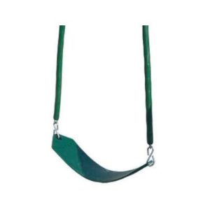 green vinyl belt swing that you can add to your swing set